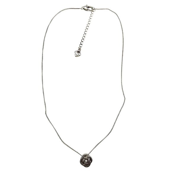 Brighton Interlok Mini Necklace & Post Earring Set Silver Plated - Picture 14 of 16